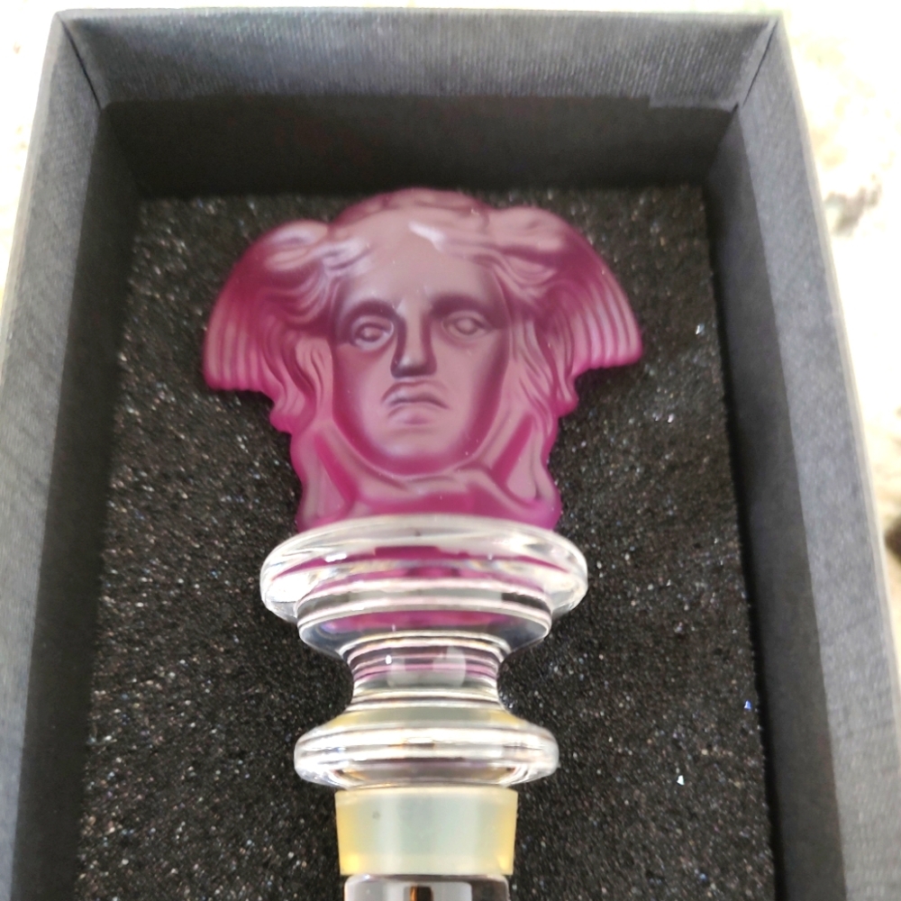 Versace wine bottle stopper